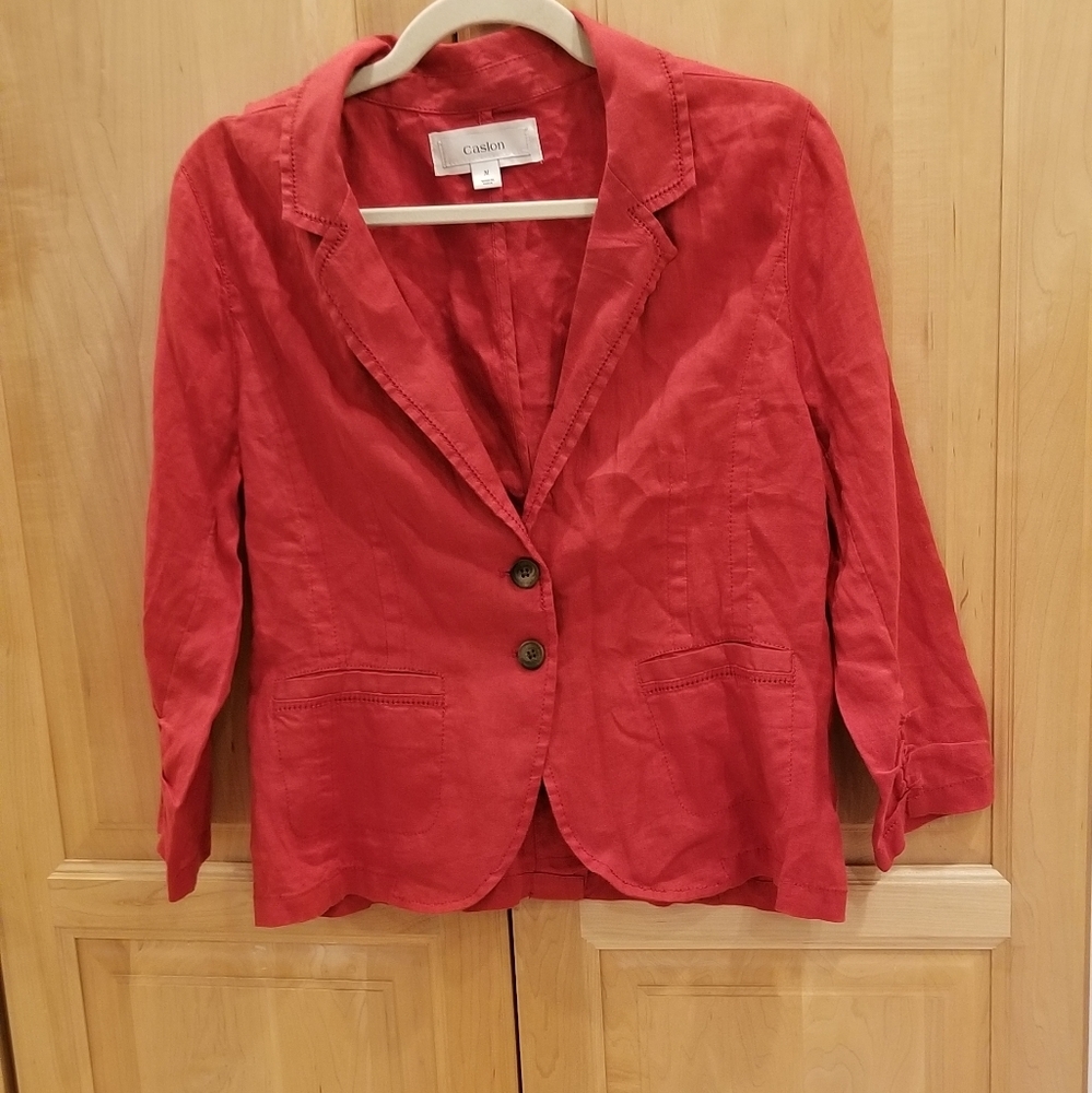 Caslon Lightweight Jacket Blazer Red SZ M NWT